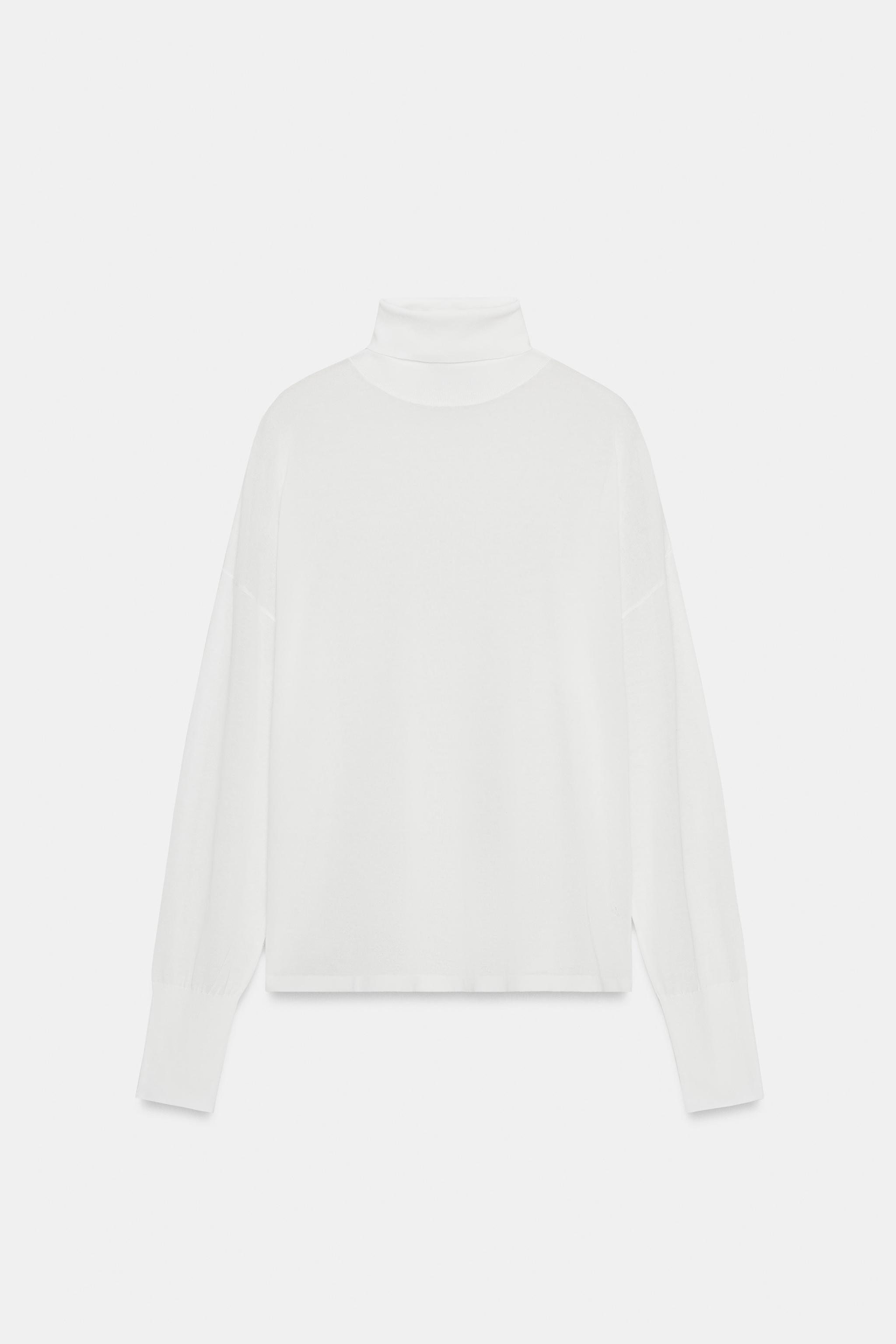 PULL EN MAILLE EXTRAFINE À COL MONTANT